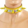 Funk Plus Halloween YELLOW SPIKE CAUTION CHOKER