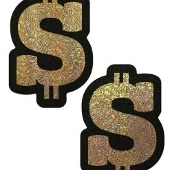 Pastease Festival Money: Gold Glitter Dollar Sign Nipple Pasties