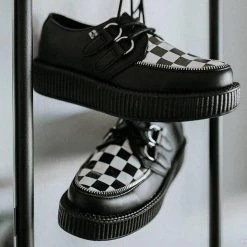 TUK V9536 Black & White Checkered Viva Mondo Creeper
