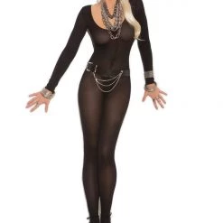 Elegant Moments Opaque Long Sleeve Bodystocking Hosiery