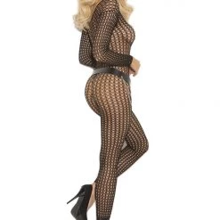 Elegant Moments Crochet Footless Bodystocking