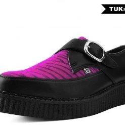 TUK A9513 Black Tukskin⢠& Zebra Pointed Buckle Creeper