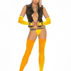 Elegant Moments Christmas Fishnet Thigh High