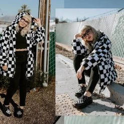 TUK V9536 Black & White Checkered Viva Mondo Creeper
