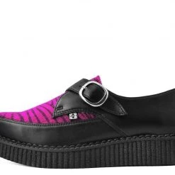 TUK A9513 Black Tukskin™ & Zebra Pointed Buckle Creeper