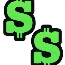 Pastease Neon Green Dollar Sign Nipple Pasties