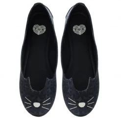 TUK A9434L Black & Grey Leopard SophistaKitty Flat Women