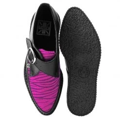 TUK A9513 Black Tukskin™ & Zebra Pointed Buckle Creeper