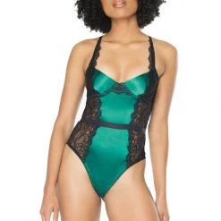 Coquette Lace & Satin Teddy Christmas