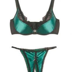 Coquette Christmas Lace & Satin Bra & Panty Set