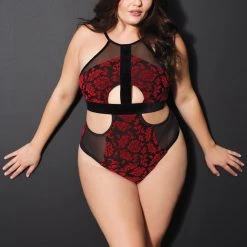 Coquette Halter Teddy Christmas