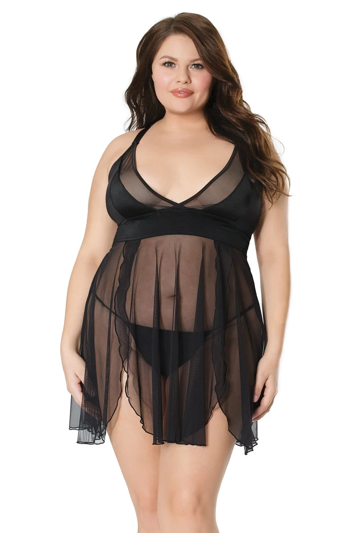 Coquette Sheer Babydoll & G-string Set 2 Coquette Sheer Babydoll & G-string Set