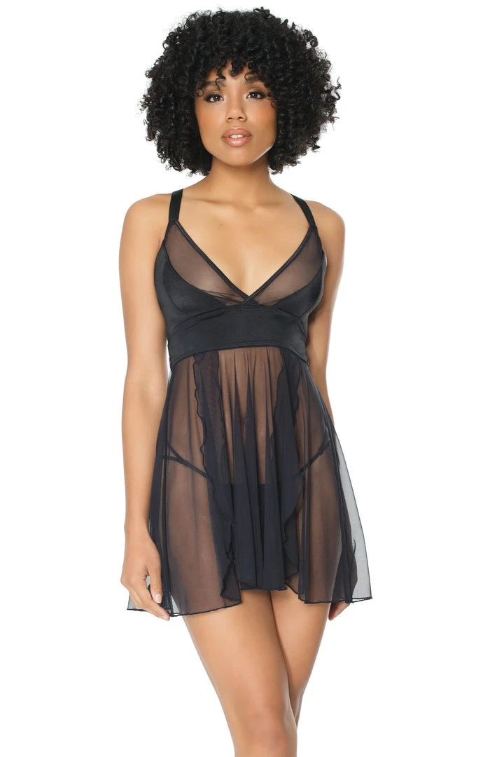 Coquette Sheer Babydoll & G-string Set 4 Coquette Sheer Babydoll & G-string Set