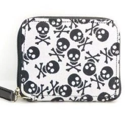 Funk Plus Fetish SKULL FABRIC WALLET