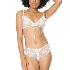 Coquette Floral Tulle Bralette & Panty Set 7 Coquette Floral Tulle Bralette & Panty Set