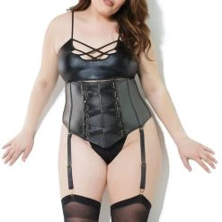 Coquette Matte Wet Look Waist Cincher