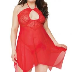 Coquette Halter Babydoll Set Christmas