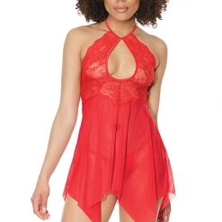 Coquette Halter Babydoll Set Christmas