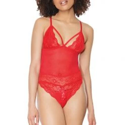 Coquette Scallop Lace Mesh Crotchless Teddy 12 Coquette Scallop Lace Mesh Crotchless Teddy
