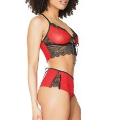 Coquette Scallop Lace Cami Top & Panty Christmas