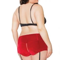 Coquette Velvet Garter Shorts Christmas