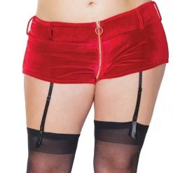 Coquette Velvet Garter Shorts Christmas