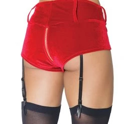 Coquette Velvet Garter Shorts Christmas