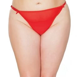 Coquette Christmas Ruffle Back Crotchless Panty