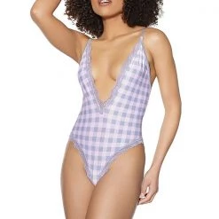 Coquette Lingerie Deep V Teddy