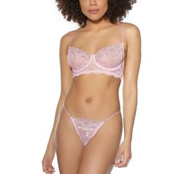 Coquette Lingerie Metallic Shimmer Bra & G-String Set