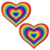 Pastease Love: Velvet Rainbow Pumping Heart Nipple Pasties