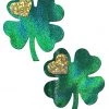 Pastease Four Leaf Clover: Holographic Green Shamrocks With Hearts O' Gold Nipple Pasties Halloween