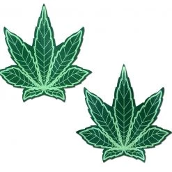 Pastease Festival Indica Pot Leaf: Green Weed Nipple Pasties