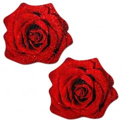 Pastease Rose: Red Blooming Rose Nipple Pasties