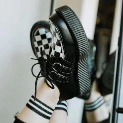 TUK V9536 Black & White Checkered Viva Mondo Creeper