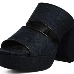 Women TUK A9443L Grey Leopard Strappy Marley Heel