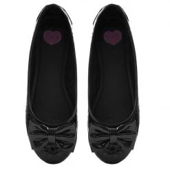 Women TUK A9433L Black Leopard Patent Flat