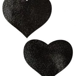Pastease Love: Liquid Black Heart Nipple Pasties
