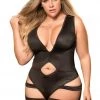 Mapale Lingerie Women Bodysuit With Detachable Harness