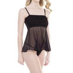 Coquette Christmas Ruffle Bust Babydoll 22 Coquette Christmas Ruffle Bust Babydoll