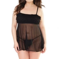 Coquette Christmas Ruffle Bust Babydoll