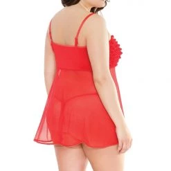 Coquette Christmas Ruffle Bust Babydoll 33 Coquette Christmas Ruffle Bust Babydoll