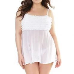 Coquette Christmas Ruffle Bust Babydoll 36 Coquette Christmas Ruffle Bust Babydoll