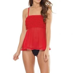 Coquette Christmas Ruffle Bust Babydoll 34 Coquette Christmas Ruffle Bust Babydoll