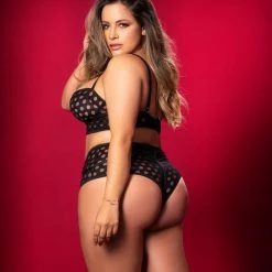 Mapale Lingerie Sheer Dot Mesh 2PC Set 7 Mapale Lingerie Sheer Dot Mesh 2PC Set