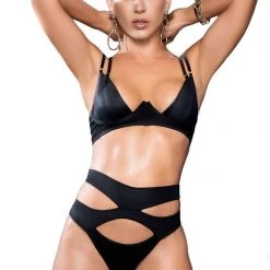 Mapale Lingerie 2PC Opaque Cutout Set Women