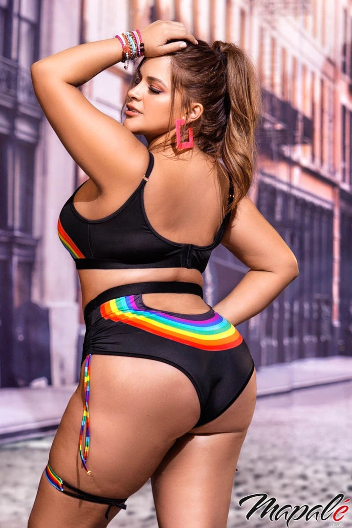 Mapale Lingerie Rainbow 3PC Set Women 3 Mapale Lingerie Rainbow 3PC Set Women