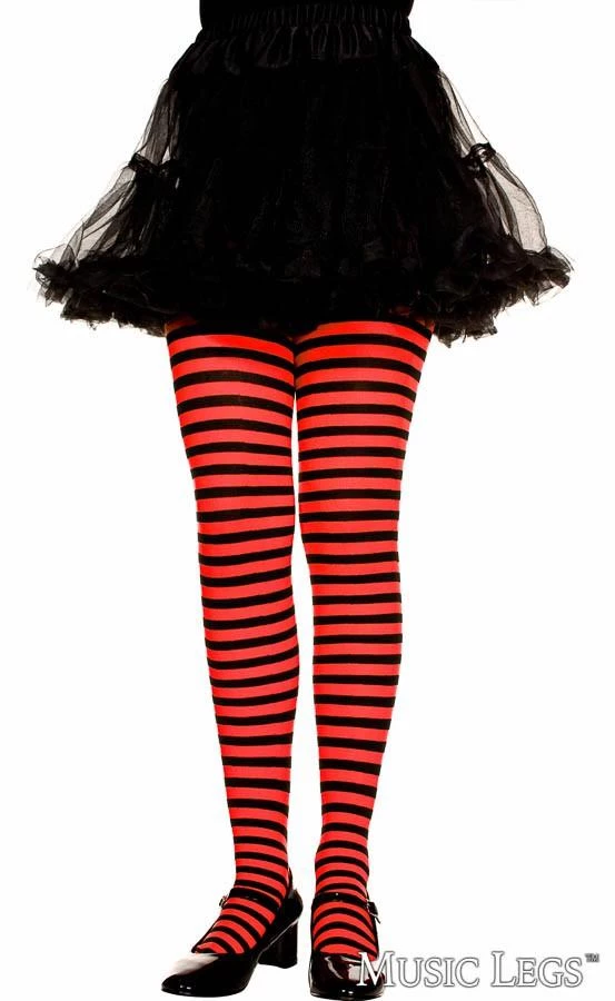 Music Legs Girls Stripes Tight (Junior) Christmas 1 Music Legs Girls Stripes Tight (Junior) Christmas