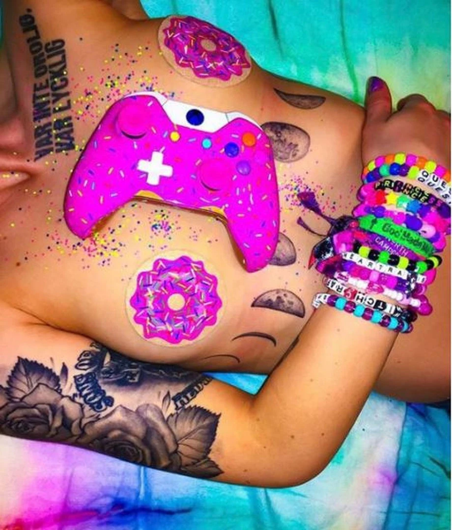 Pastease Donut: Donut With Pink Frosting And Rainbow Sprinkles Nipple Pasties 3 Pastease Donut: Donut With Pink Frosting And Rainbow Sprinkles Nipple Pasties