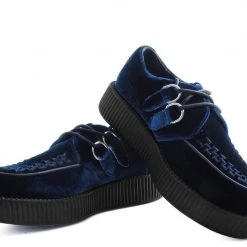 Women TUK V9269 Midnight Blue Velvet Creeper